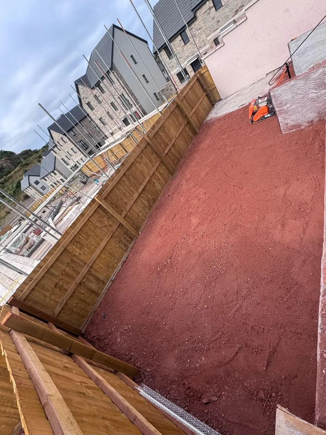 Ground preparation for landscaping works